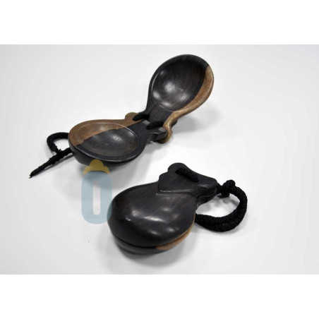 Castañuelas Mallorquinas Granadillo Negro | Álvaro Moliner Artesanía