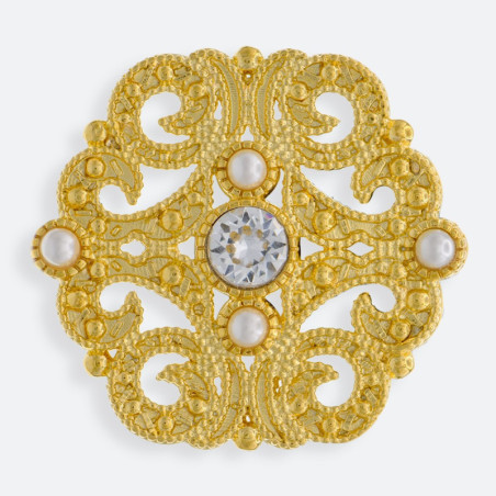 Aderezo RAD139 oro y perlas | Álvaro Moliner Indumentaria Fallera