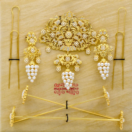 Aderezo racimo AD165 cristal | Álvaro Moliner Indumentaria Fallera