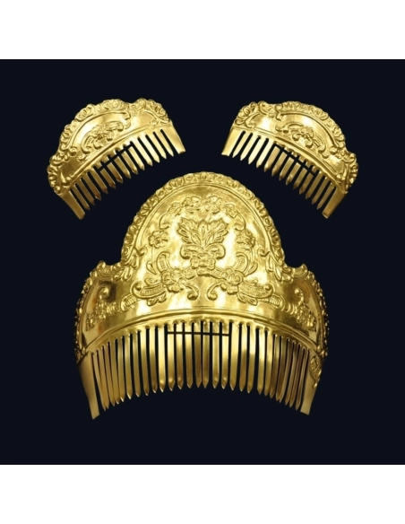 Peinetas fallera 2628 color oro | Álvaro Moliner Indumentaria Fallera